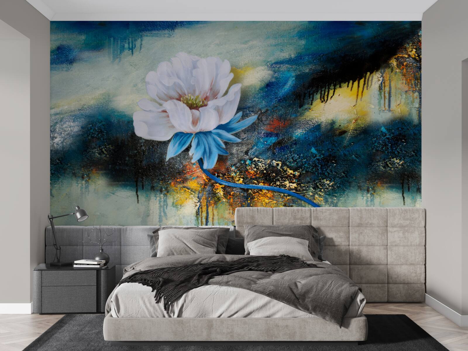 Fototapeta duży biały kwiat