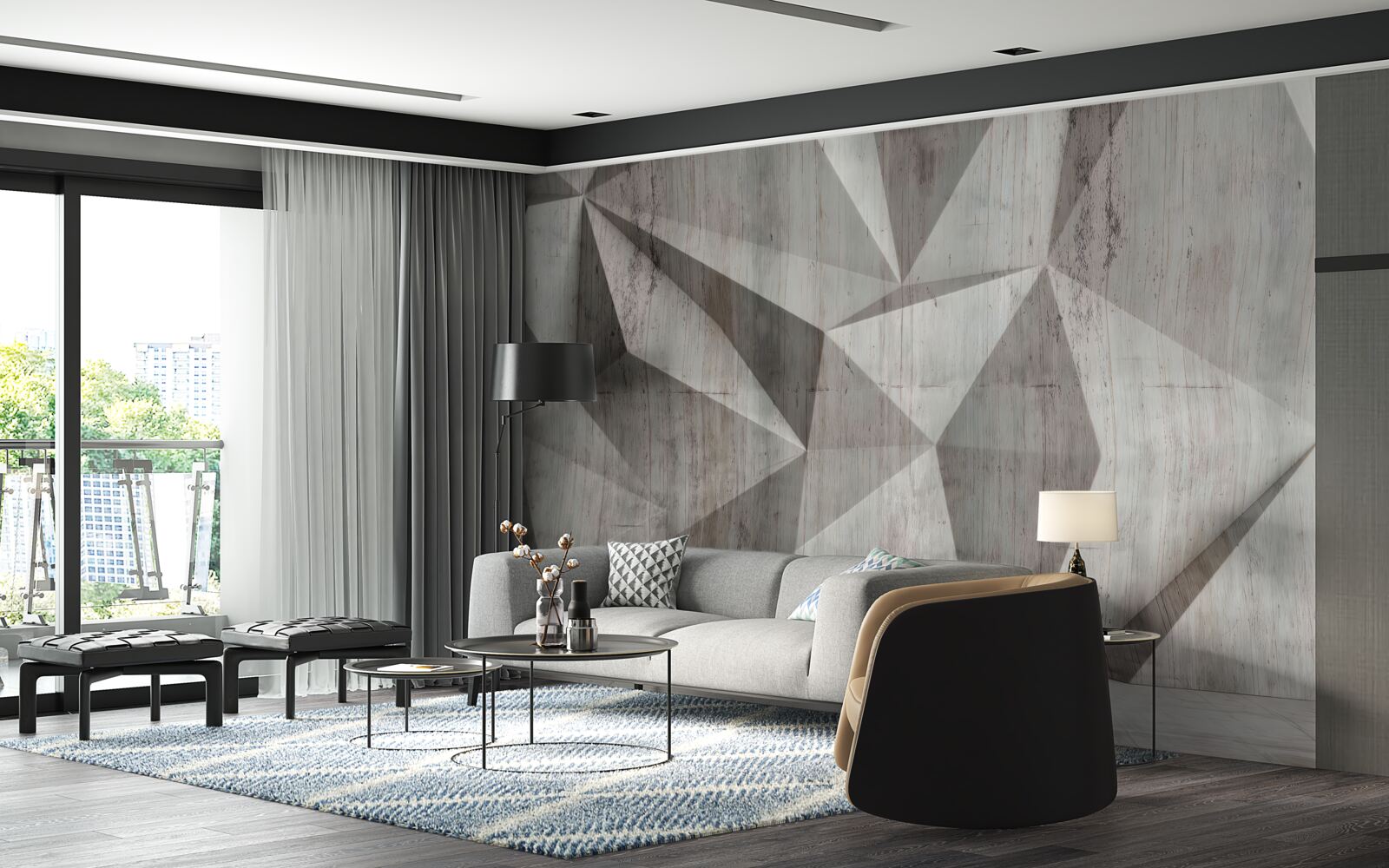 Fototapeta powierzchnia o wypukłych kształtach geometrycznych