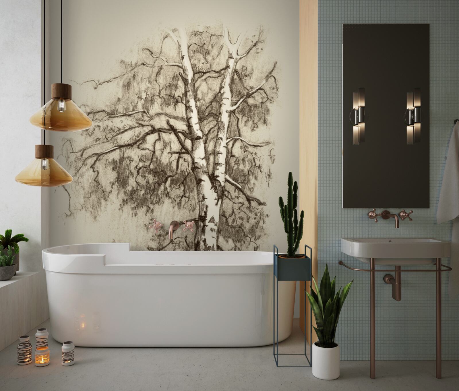 Fototapeta na zdjęciu brzoza