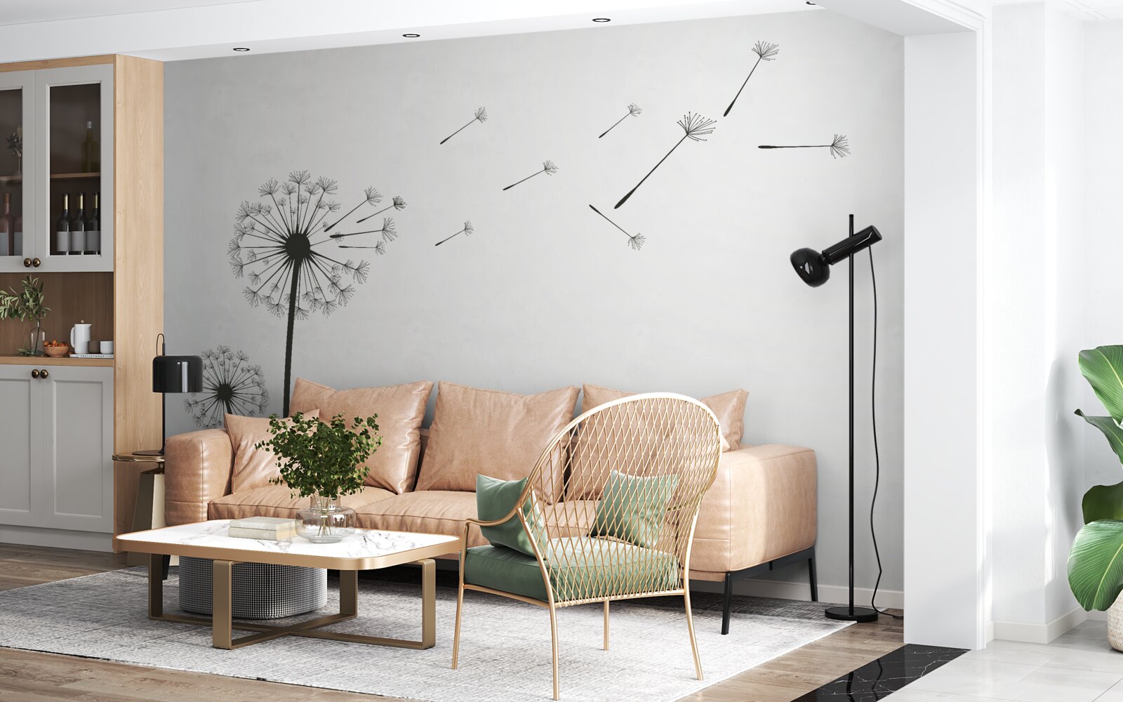 Fototapeta opadłe mlecze odlatują