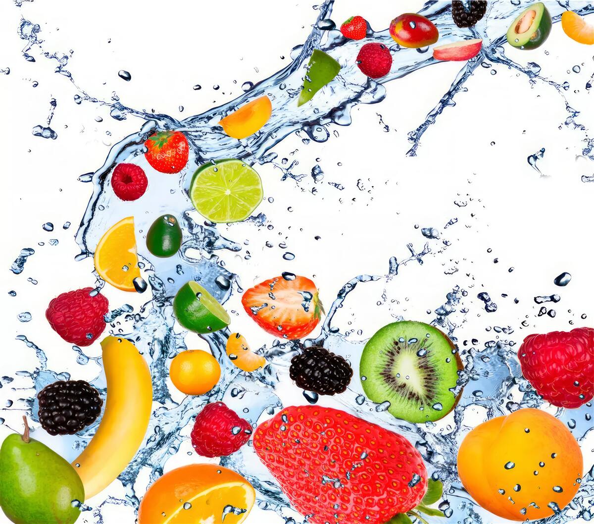 Fototapeta owoce pokroić i umieścić w wodzie