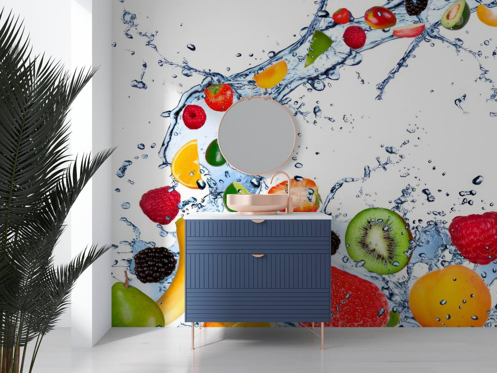 Fototapeta owoce pokroić i umieścić w wodzie