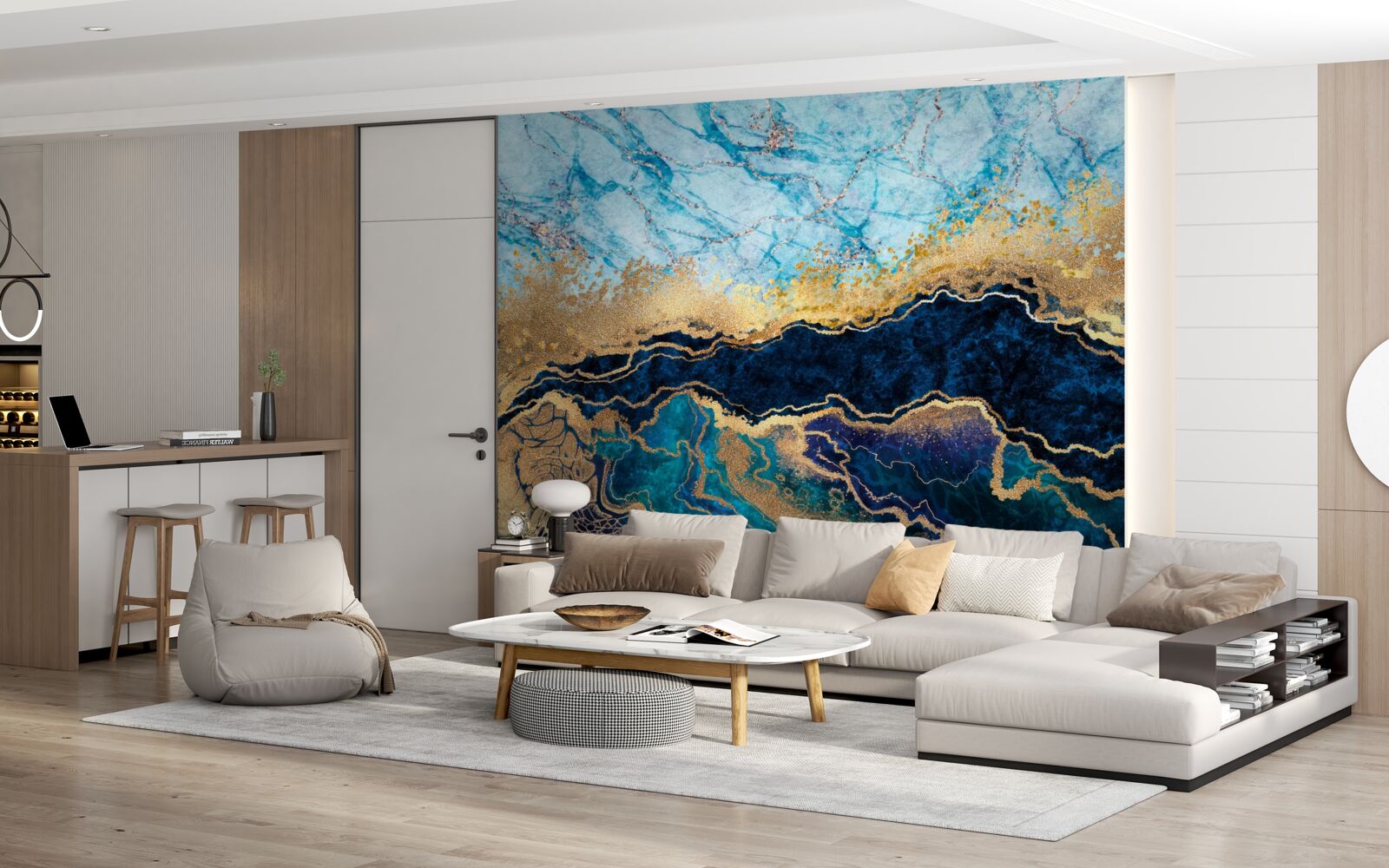 Fototapeta tło z marmurowymi wzorami w jasnych kolorach