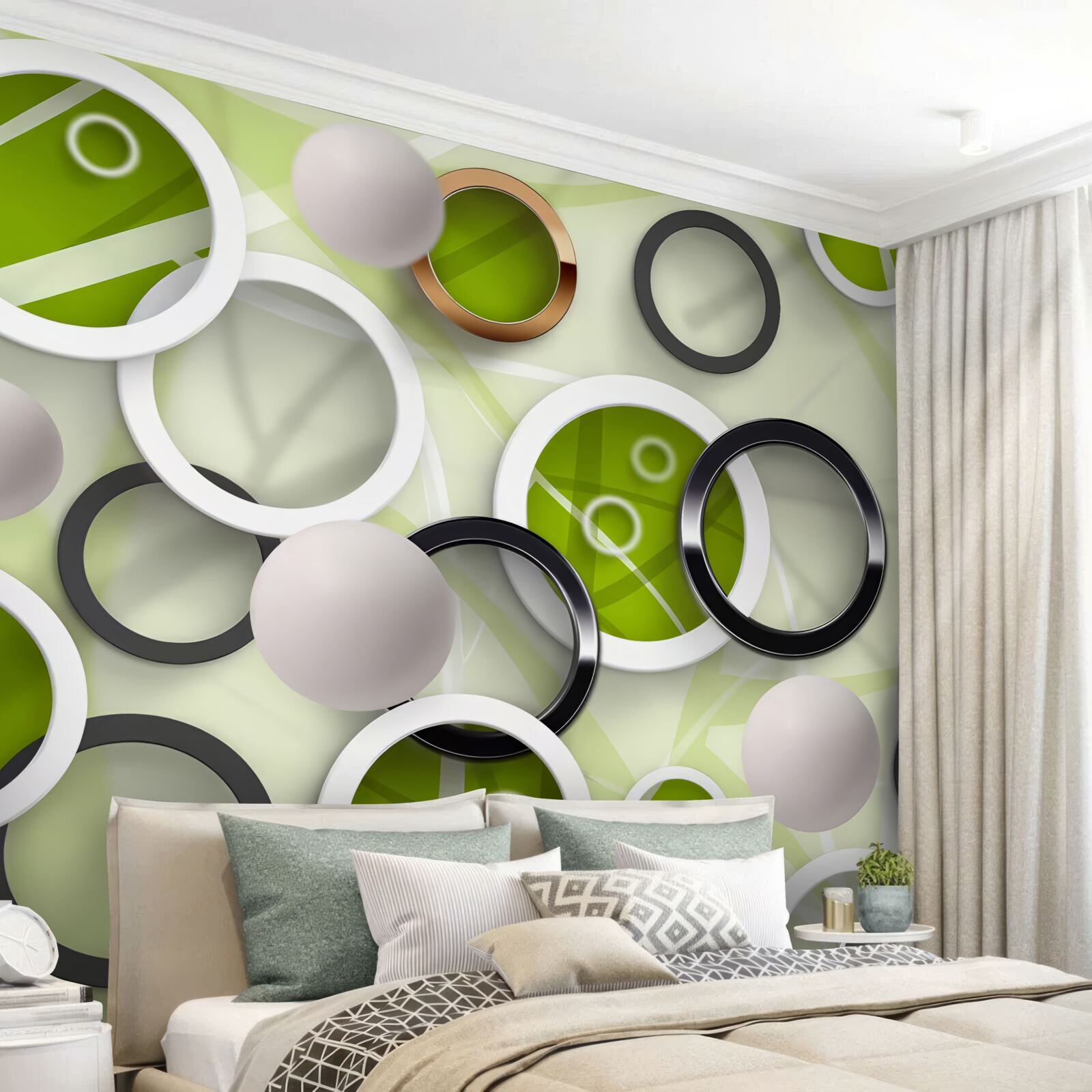 Fototapeta koła w różnych kolorach i rozmiarach