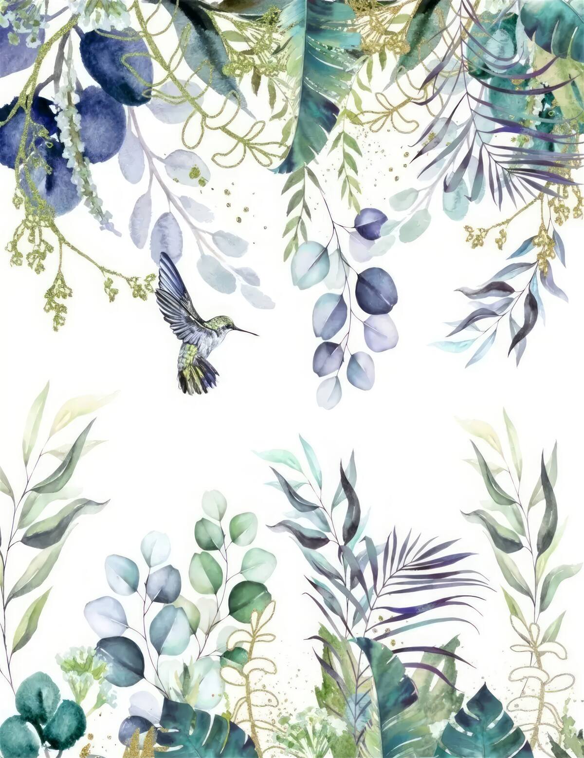 Fototapeta koliber zbliża się do kwiatu