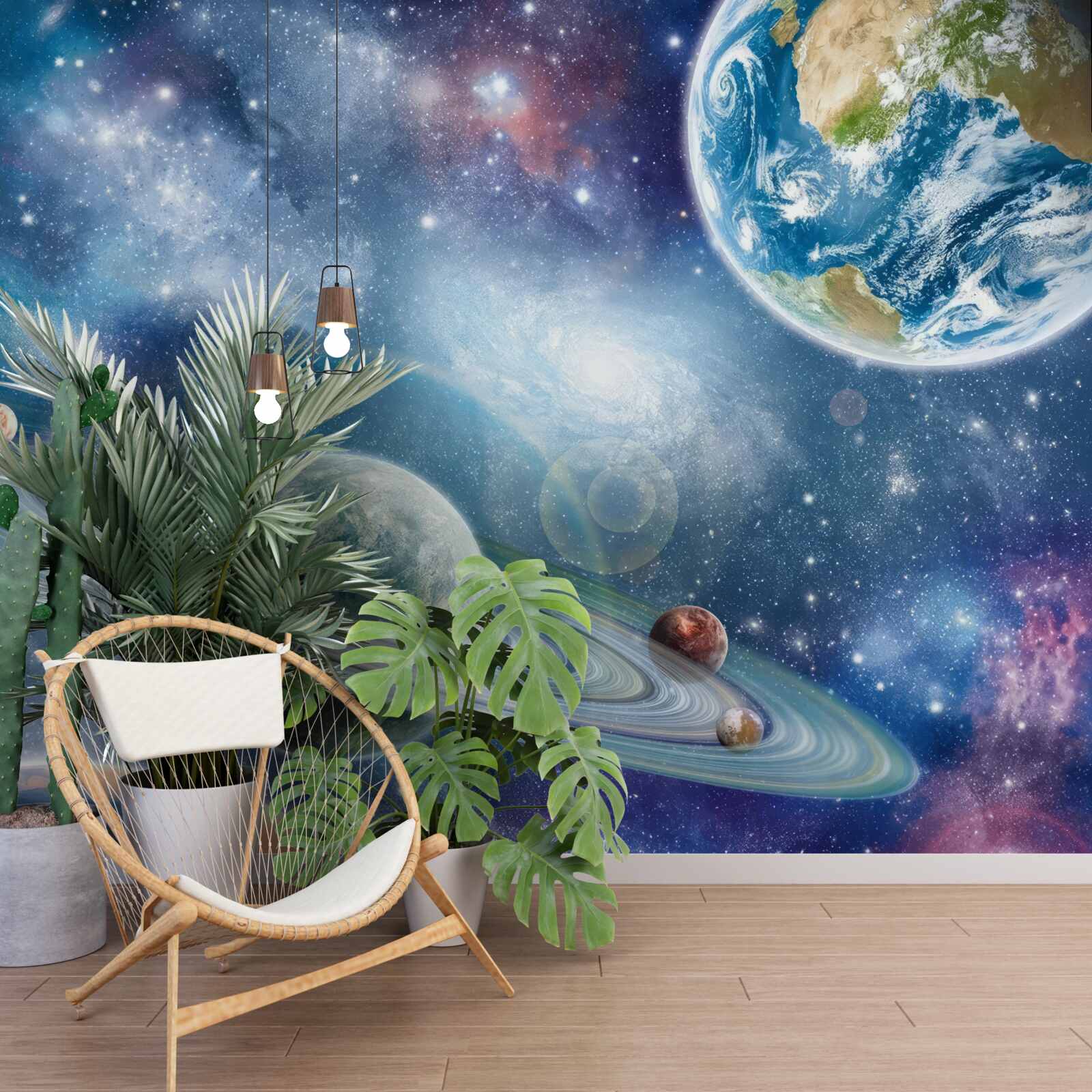 Fototapeta ciała niebieskie w kosmosie