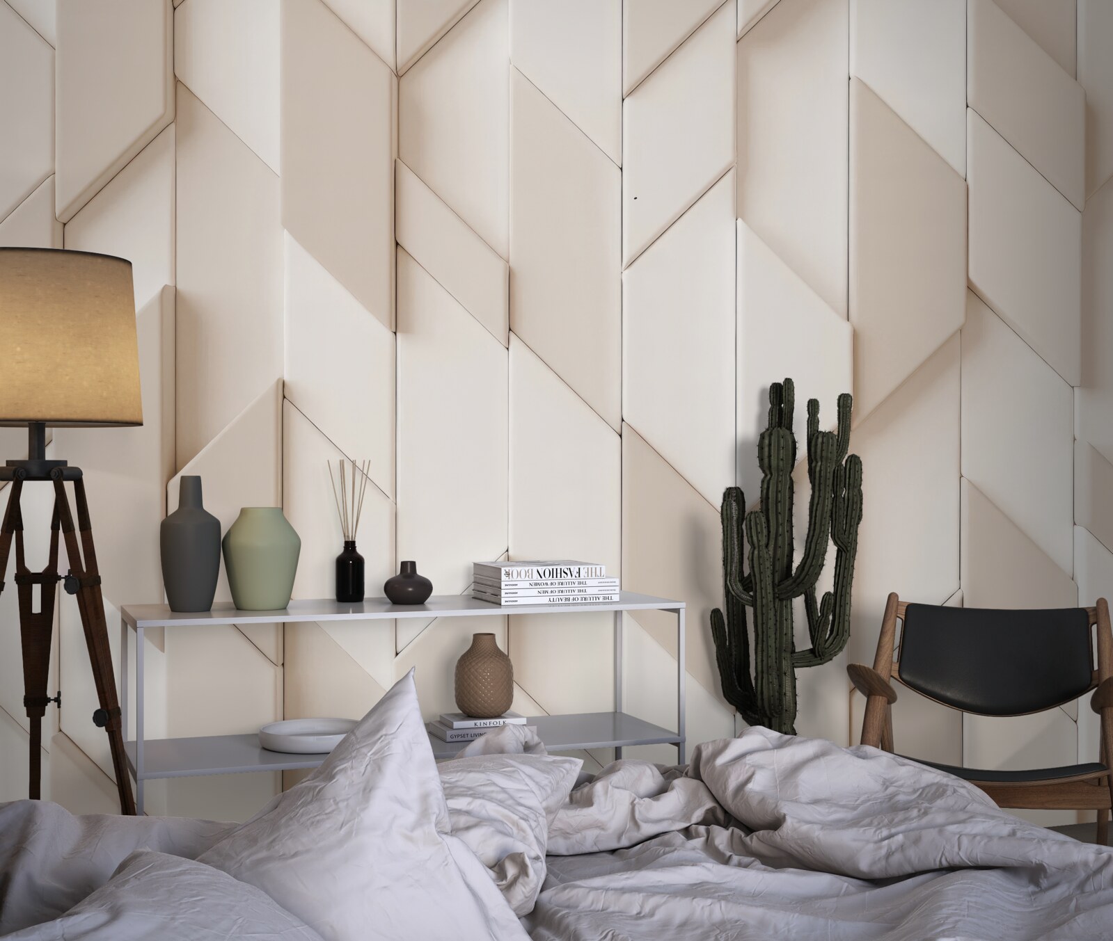 Fototapeta trójwymiarowe kształty z czterema twarzami