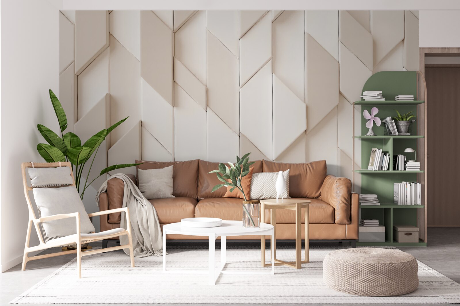 Fototapeta trójwymiarowe kształty z czterema twarzami