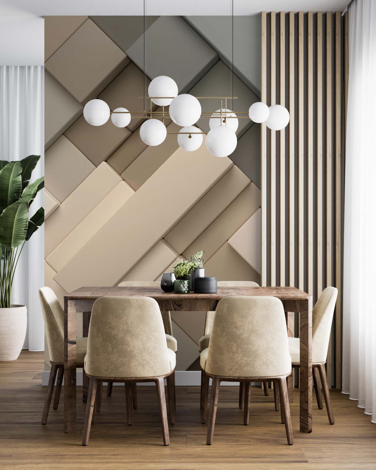 Fototapeta lekkie geometryczne kształty z objętością