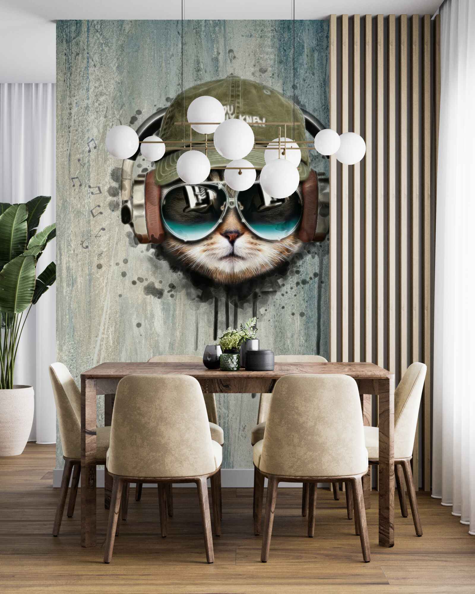 Fototapeta modny kot