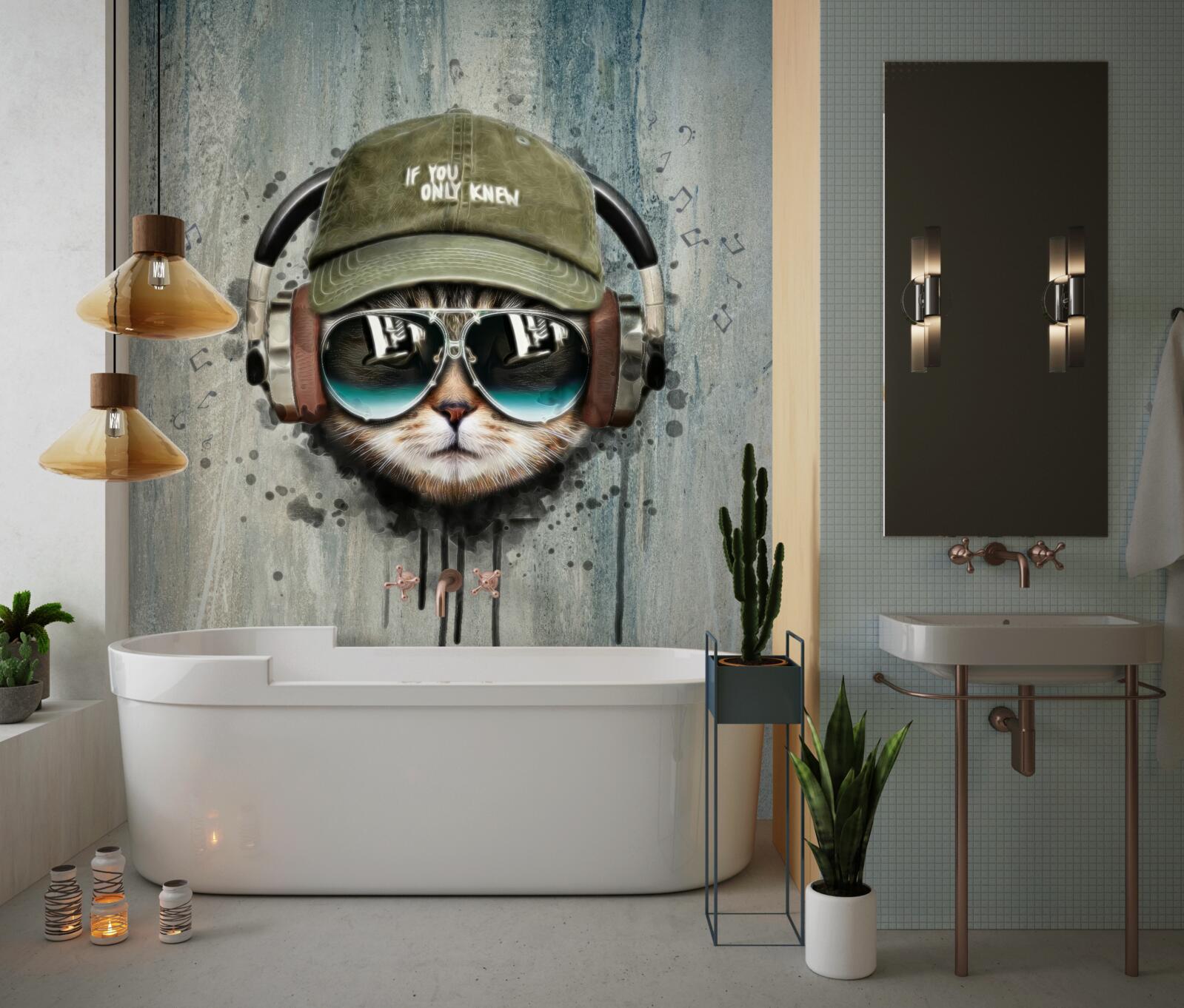 Fototapeta modny kot