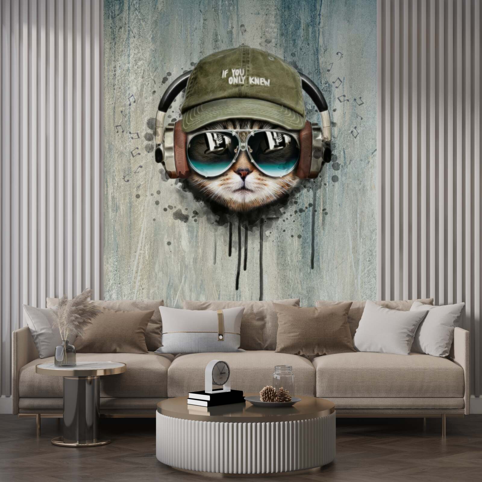 Fototapeta modny kot