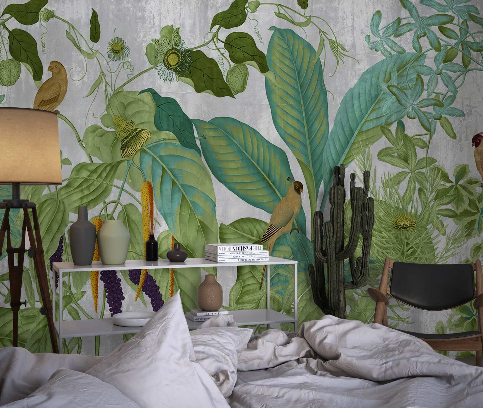 Fototapeta wśród zielonych liści są papugi