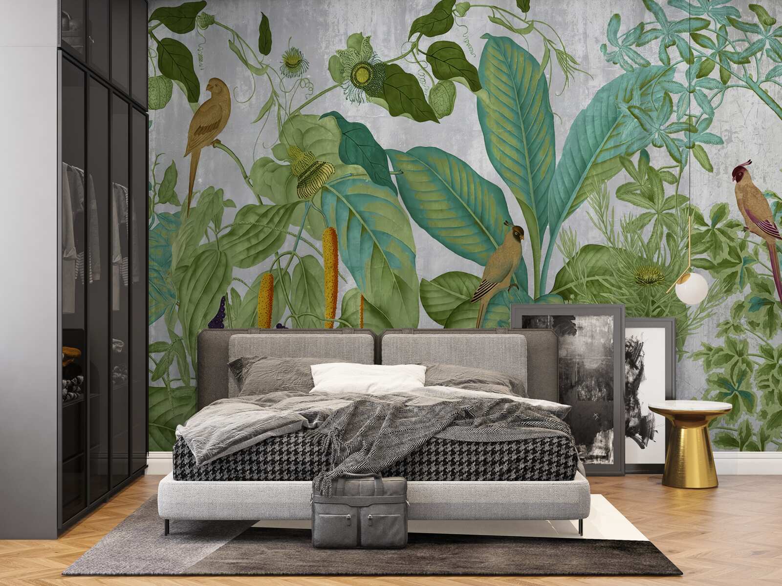 Fototapeta wśród zielonych liści są papugi