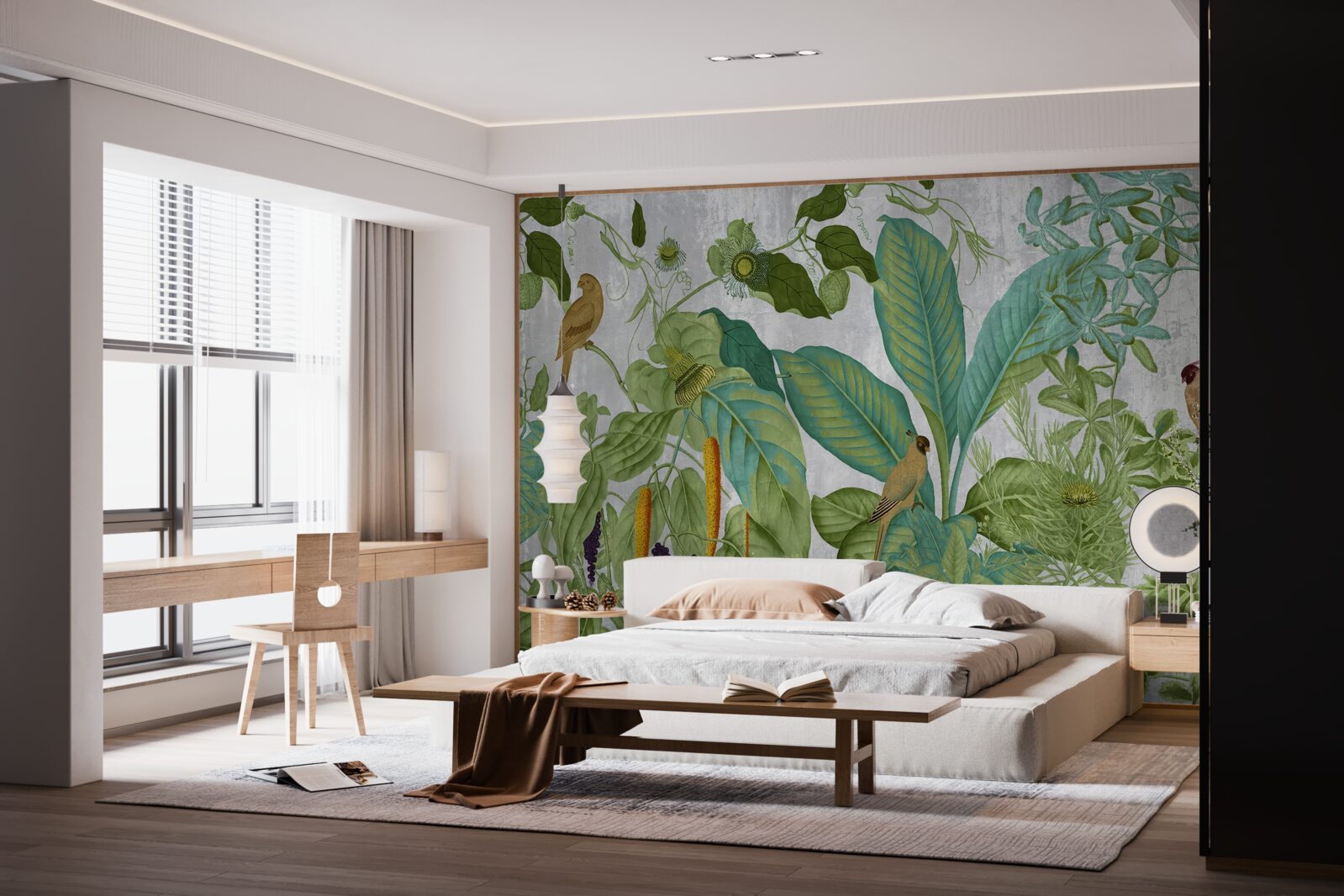 Fototapeta wśród zielonych liści są papugi