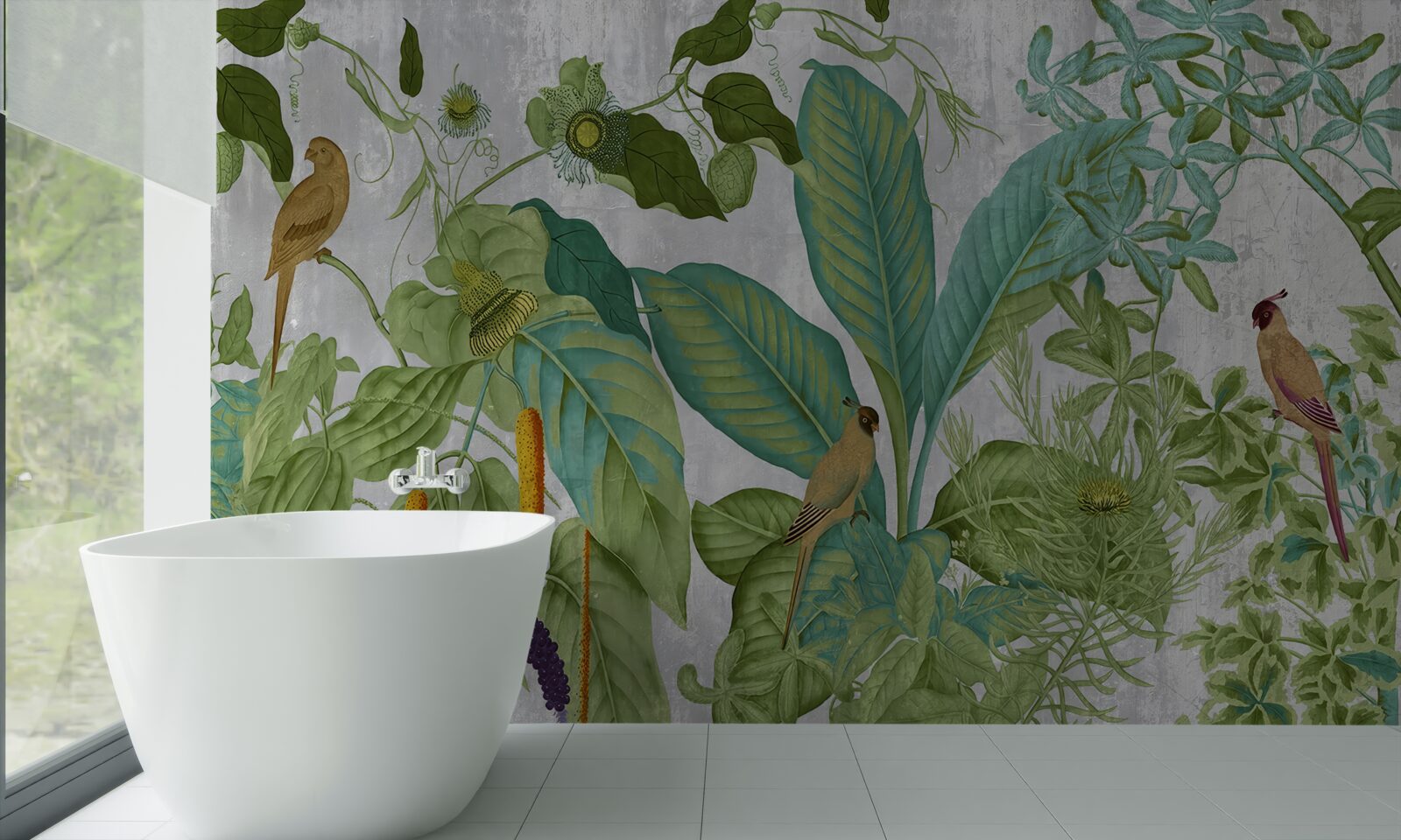 Fototapeta wśród zielonych liści są papugi