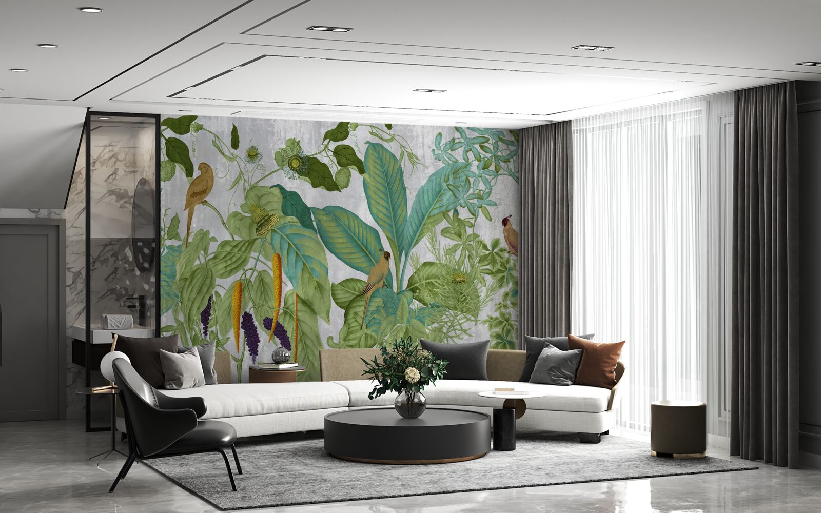 Fototapeta wśród zielonych liści są papugi