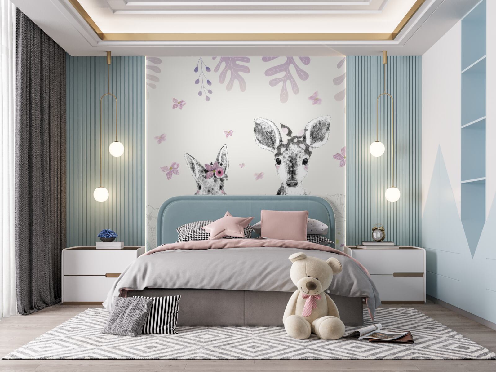 Fototapeta jasne tło z wizerunkami zwierząt