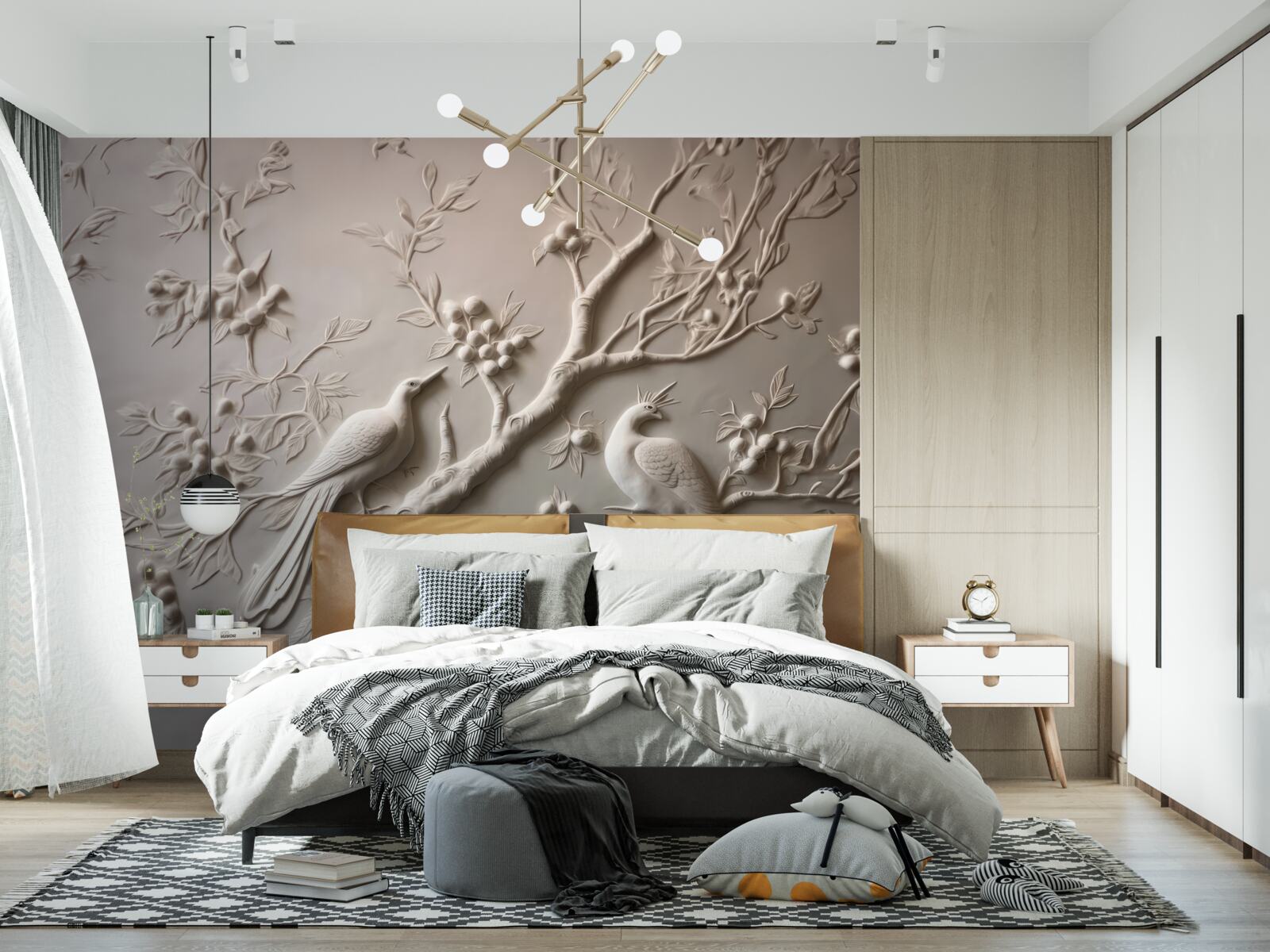 Fototapeta bujna gałąź i ptak