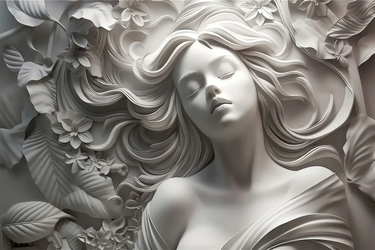 Fototapeta dziewczyna, której oczy są zamknięte