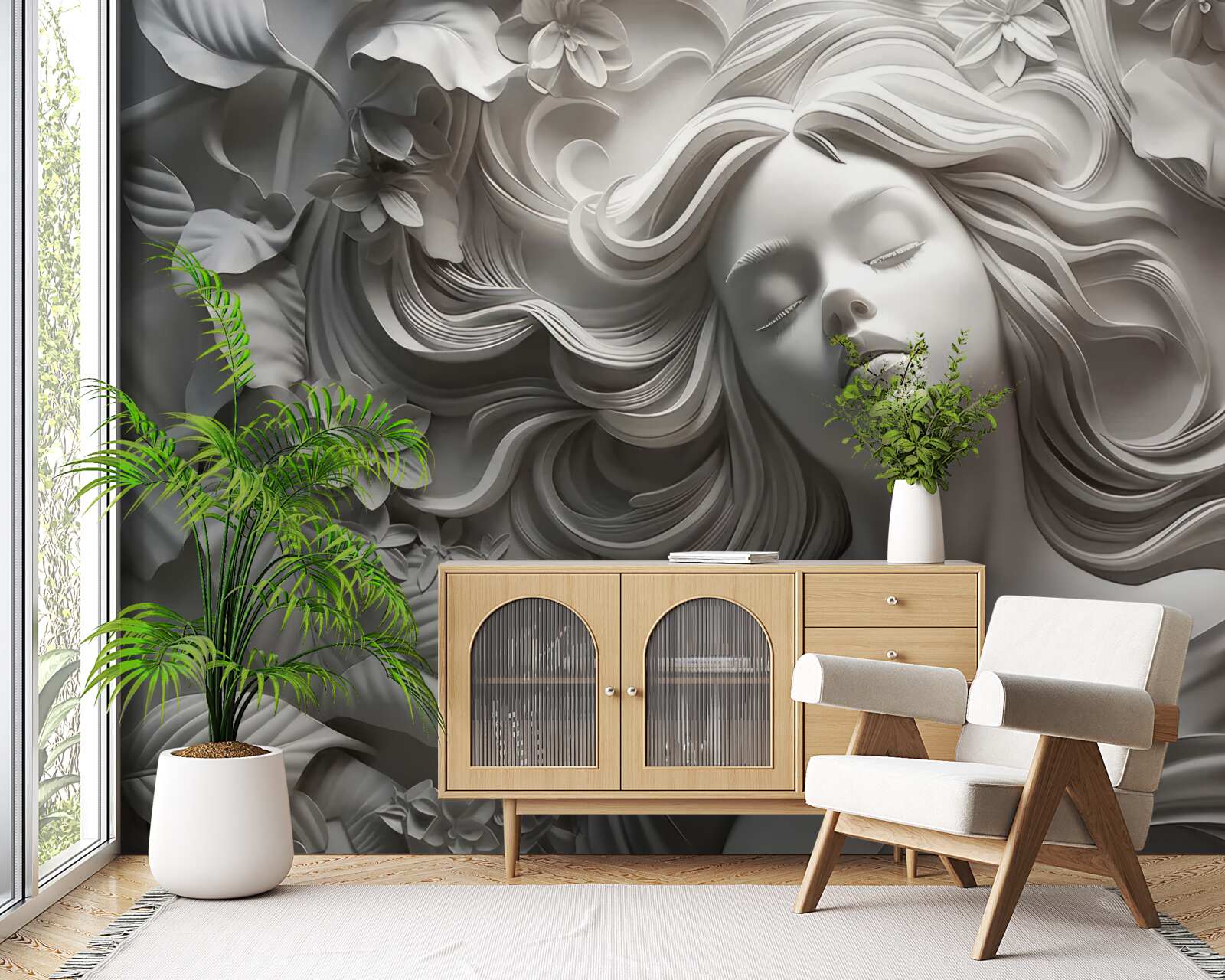 Fototapeta dziewczyna, której oczy są zamknięte