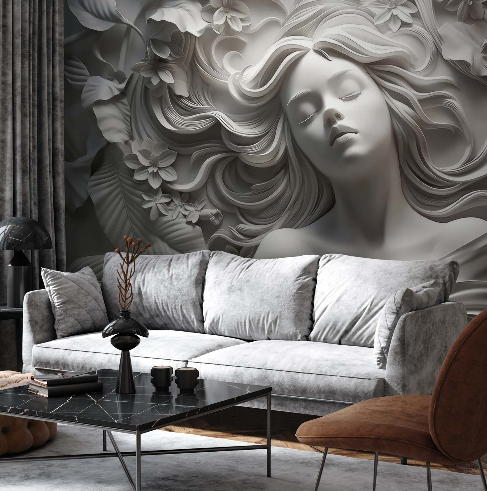 Fototapeta dziewczyna, której oczy są zamknięte