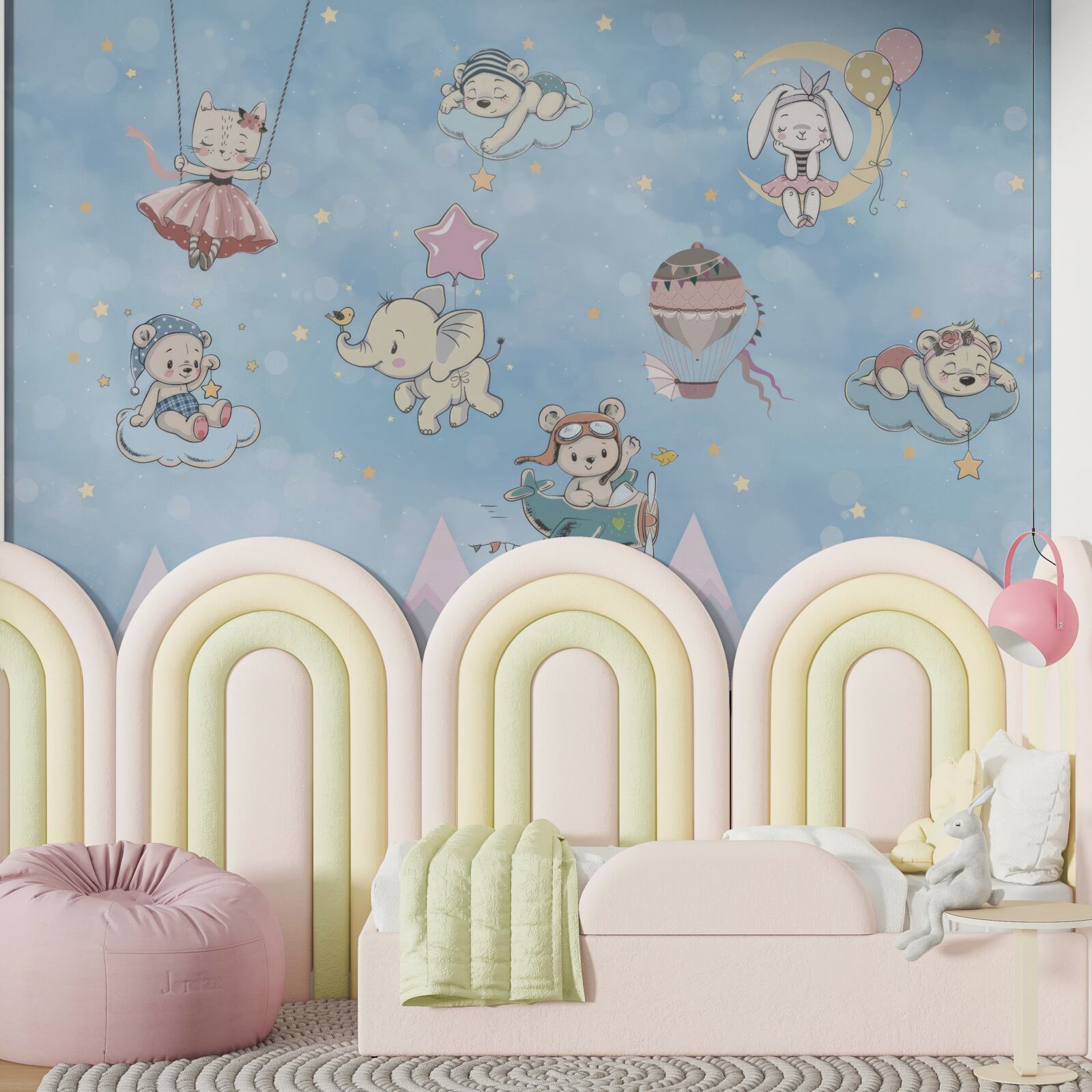 Fototapeta zwierzęta bawią się na niebie