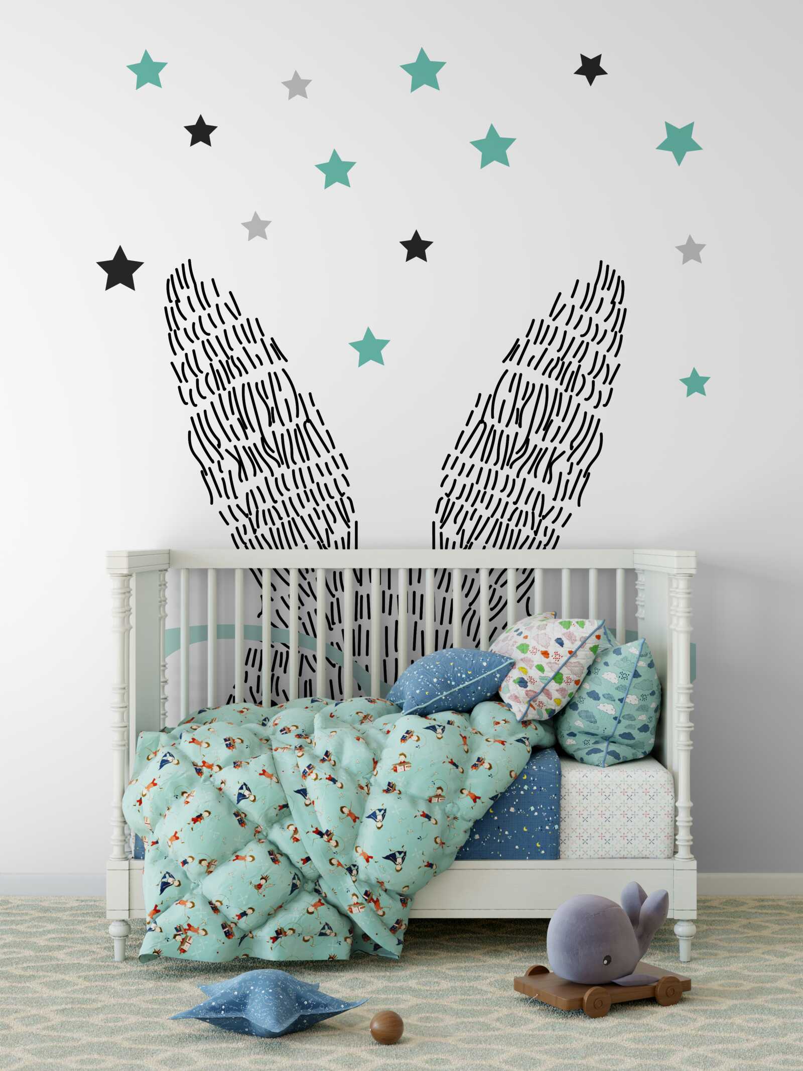 Fototapeta amorficzny króliczek w okularach