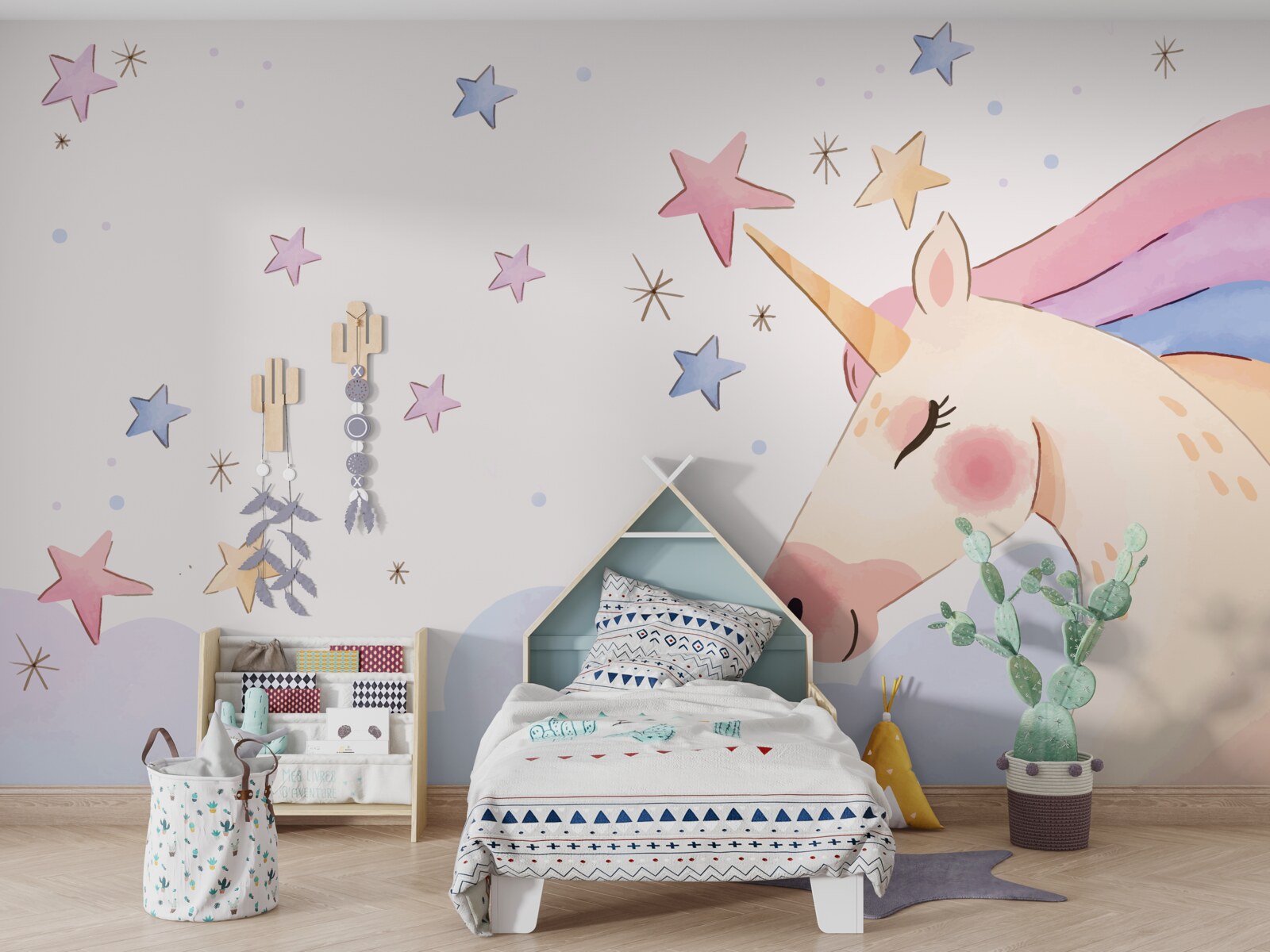 Fototapeta uroczy różowy jednorożec