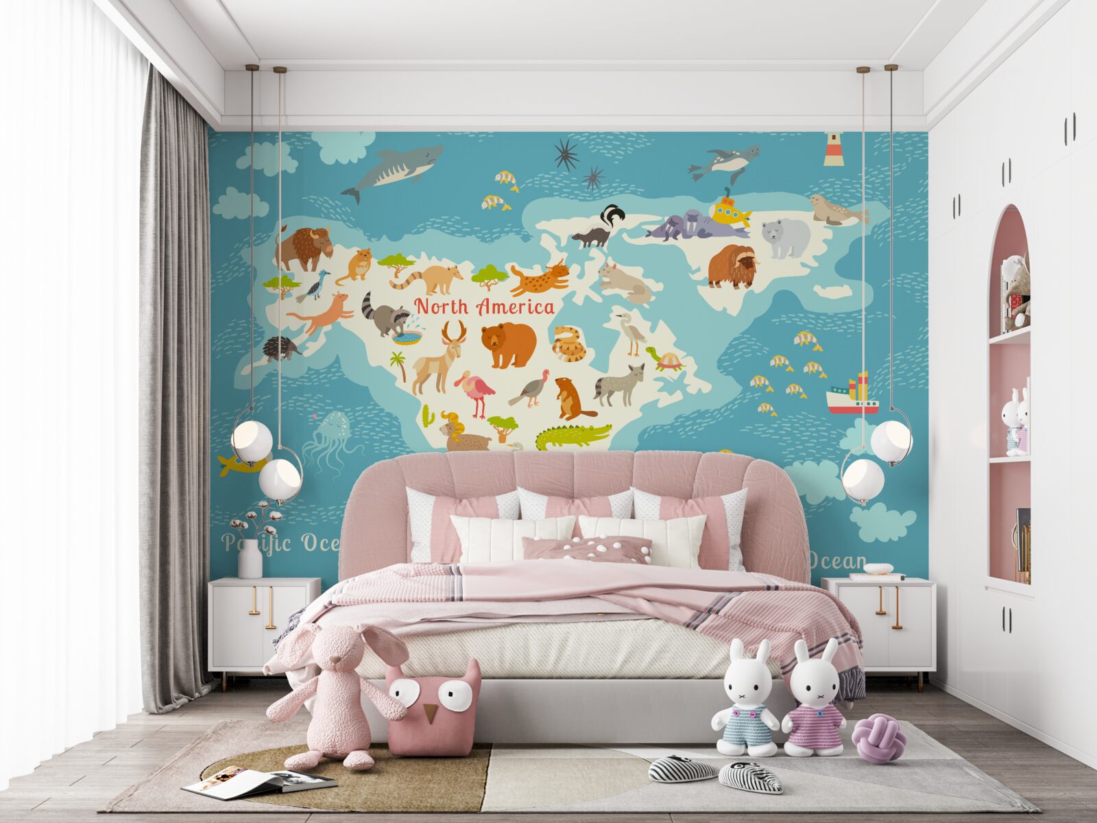 Fototapeta mapa ludzi w ameryce północnej