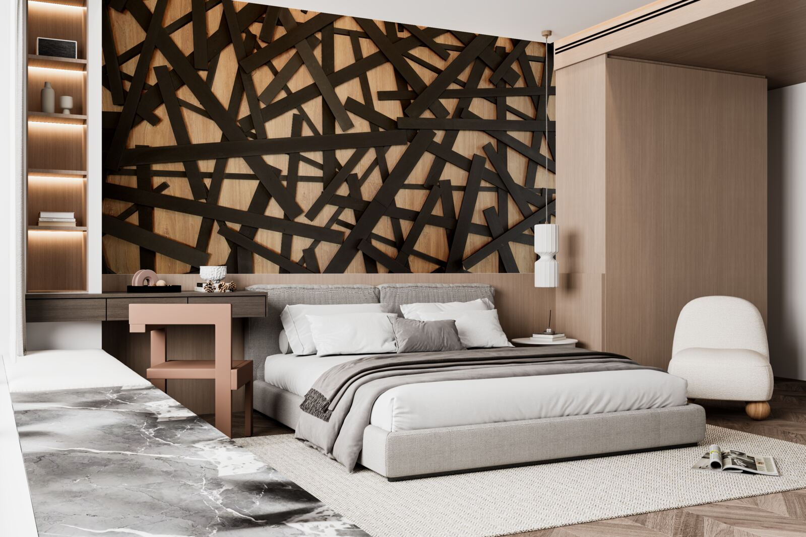 Fototapeta proste gałęzie na pniu