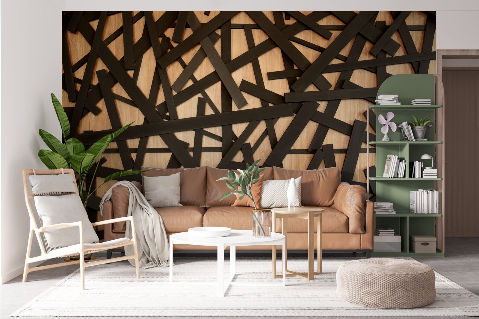 Fototapeta proste gałęzie na pniu