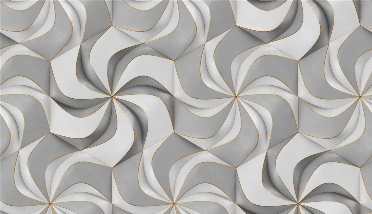 Fototapeta wirujące szare kółka