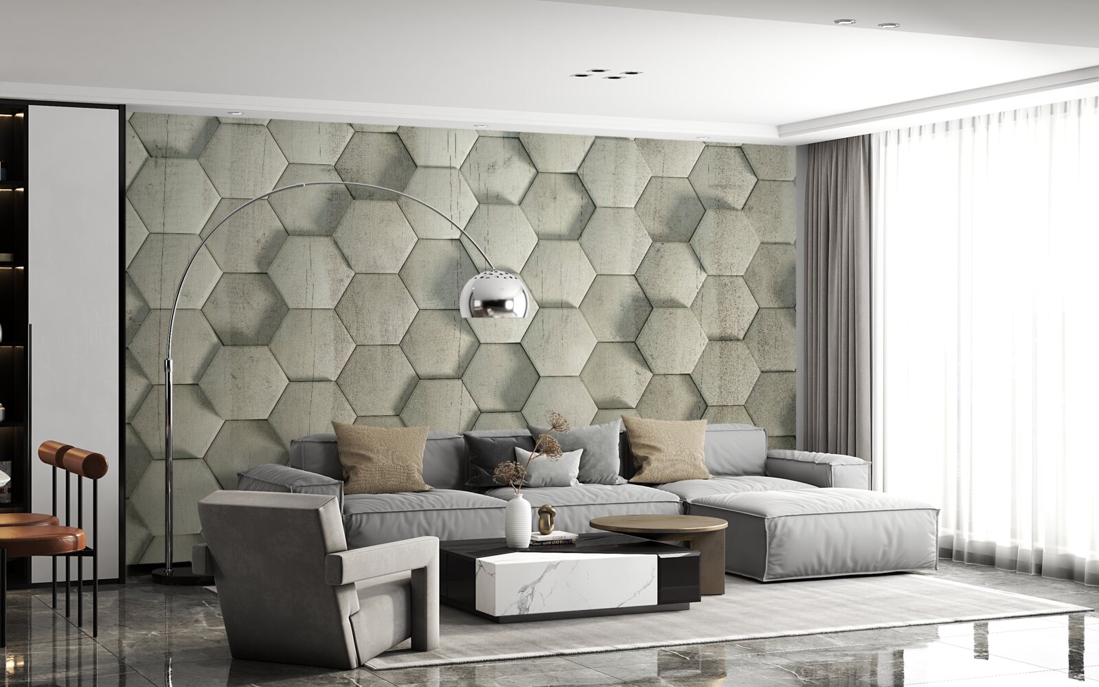 Fototapeta jasnozielone drewniane komórki