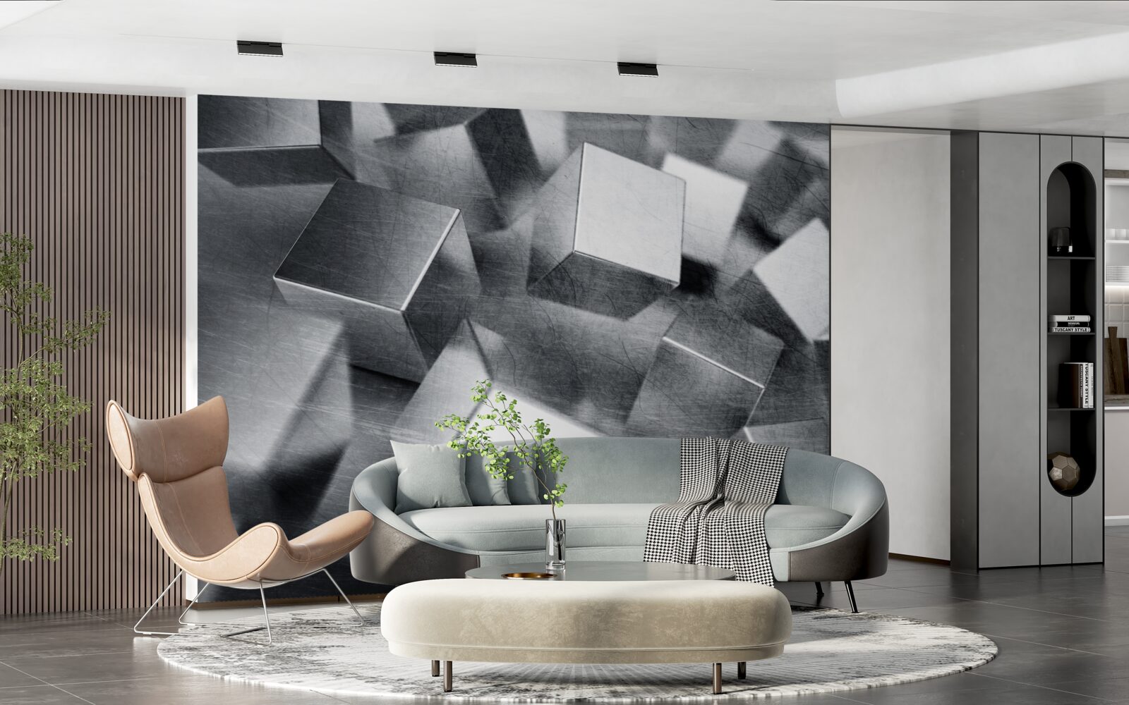 Fototapeta kostki wykonane ze stali