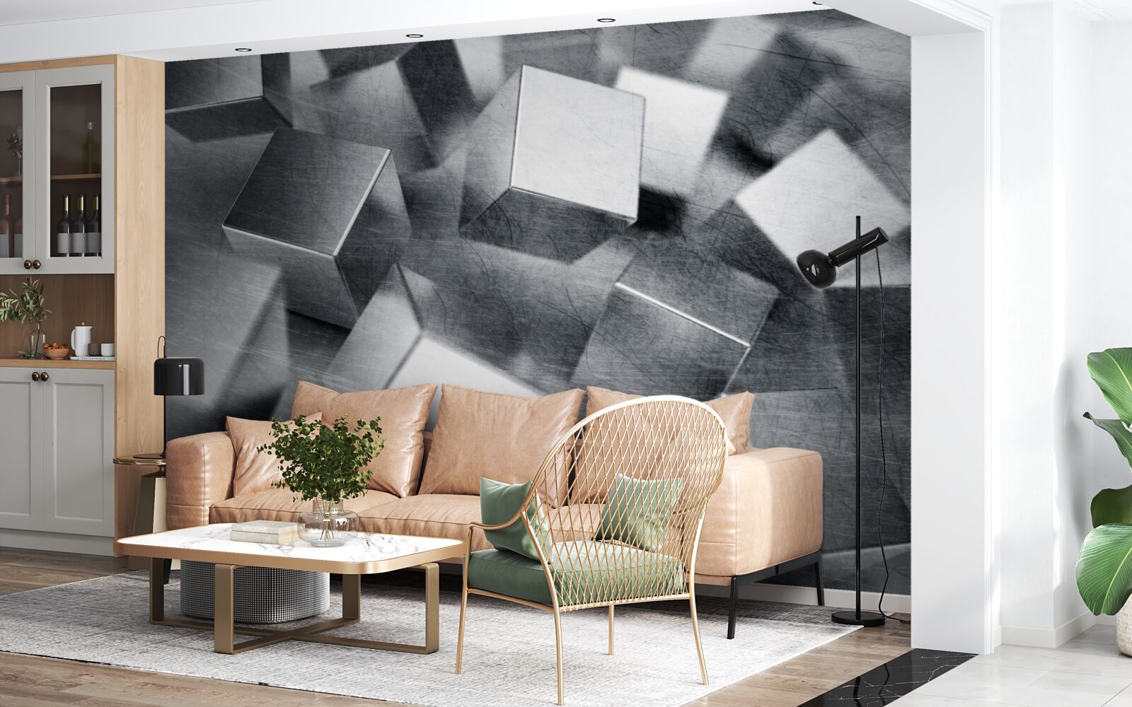 Fototapeta kostki wykonane ze stali