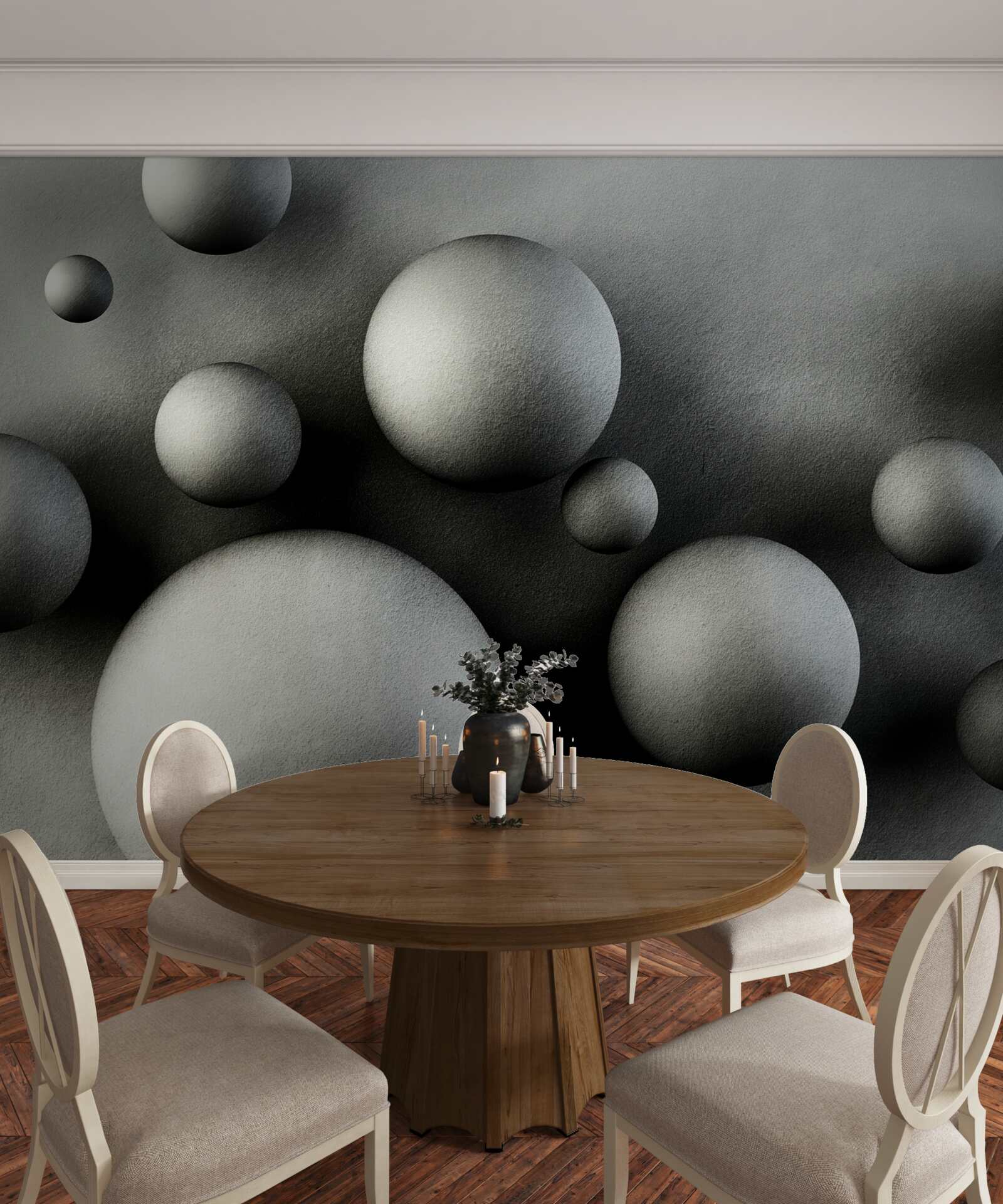 Fototapeta lewitujące gęste kule