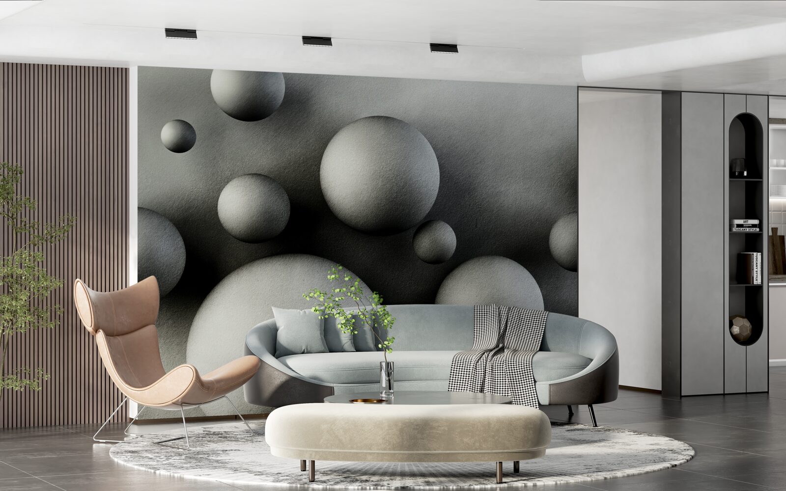 Fototapeta lewitujące gęste kule