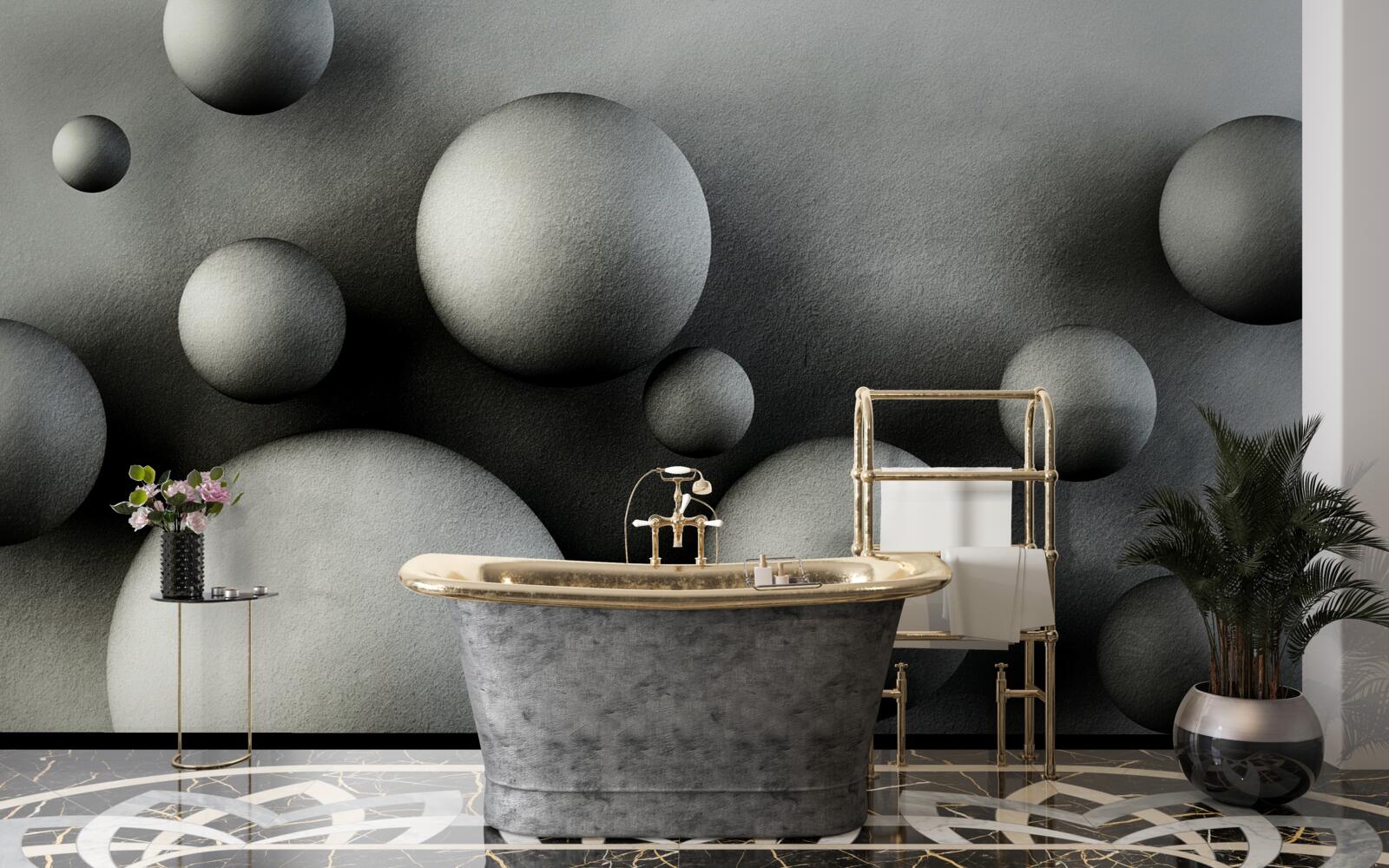 Fototapeta lewitujące gęste kule