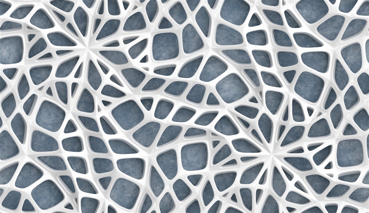 Fototapeta biała koronka na niebieskim tle