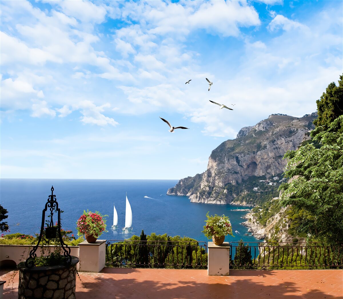 Fototapeta ocean i góry w krajobrazie