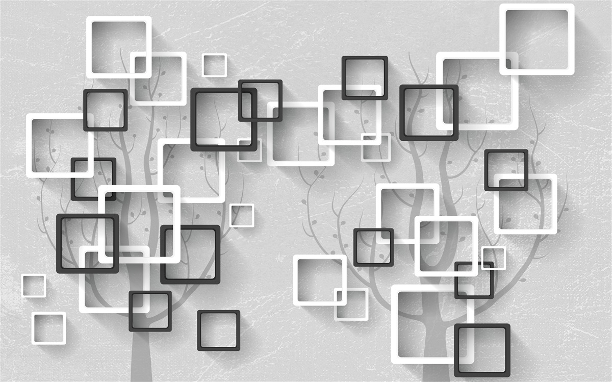 Fototapeta białe i czarne kwadraty reprezentują abstrakcję