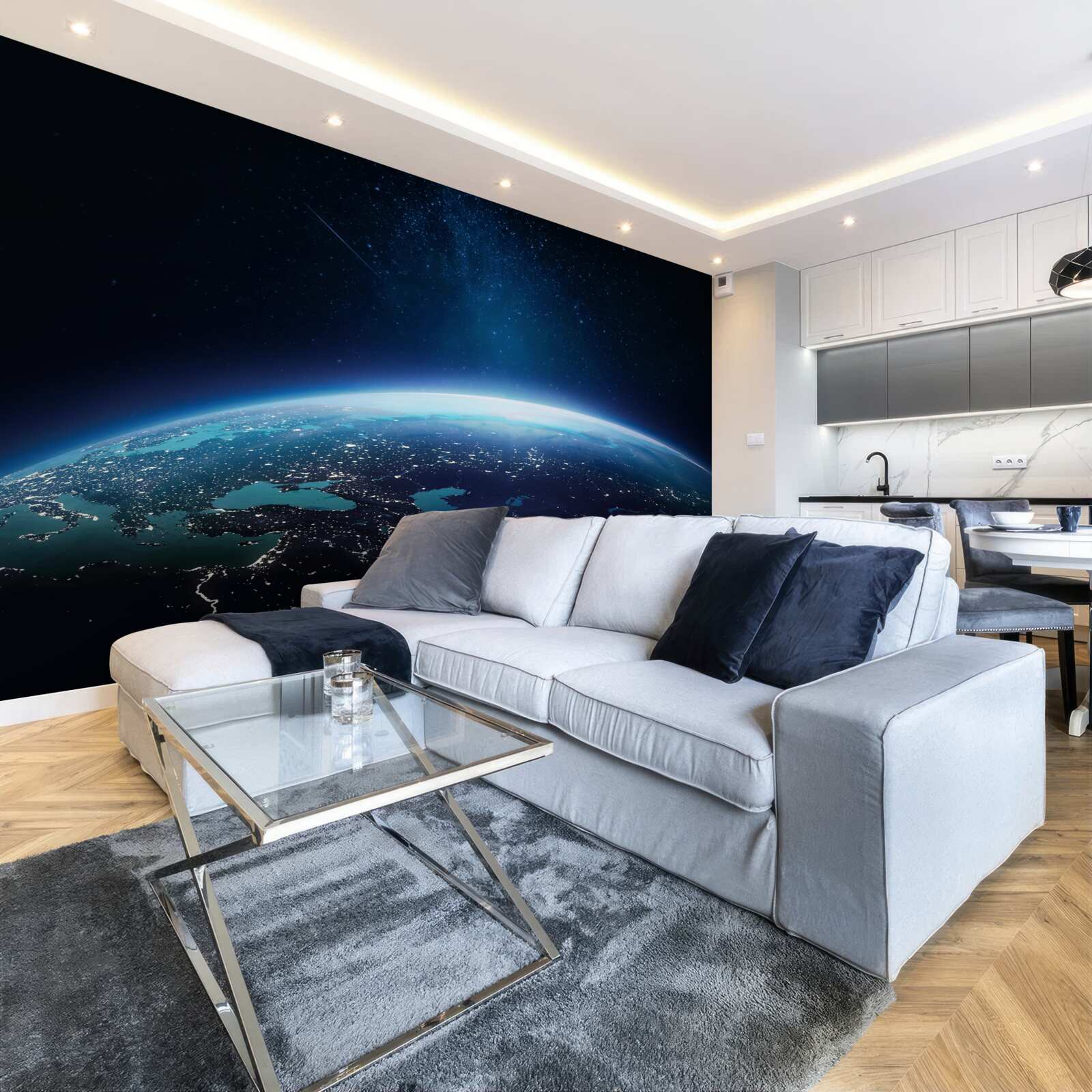 Fototapeta nocna powierzchnia ziemi