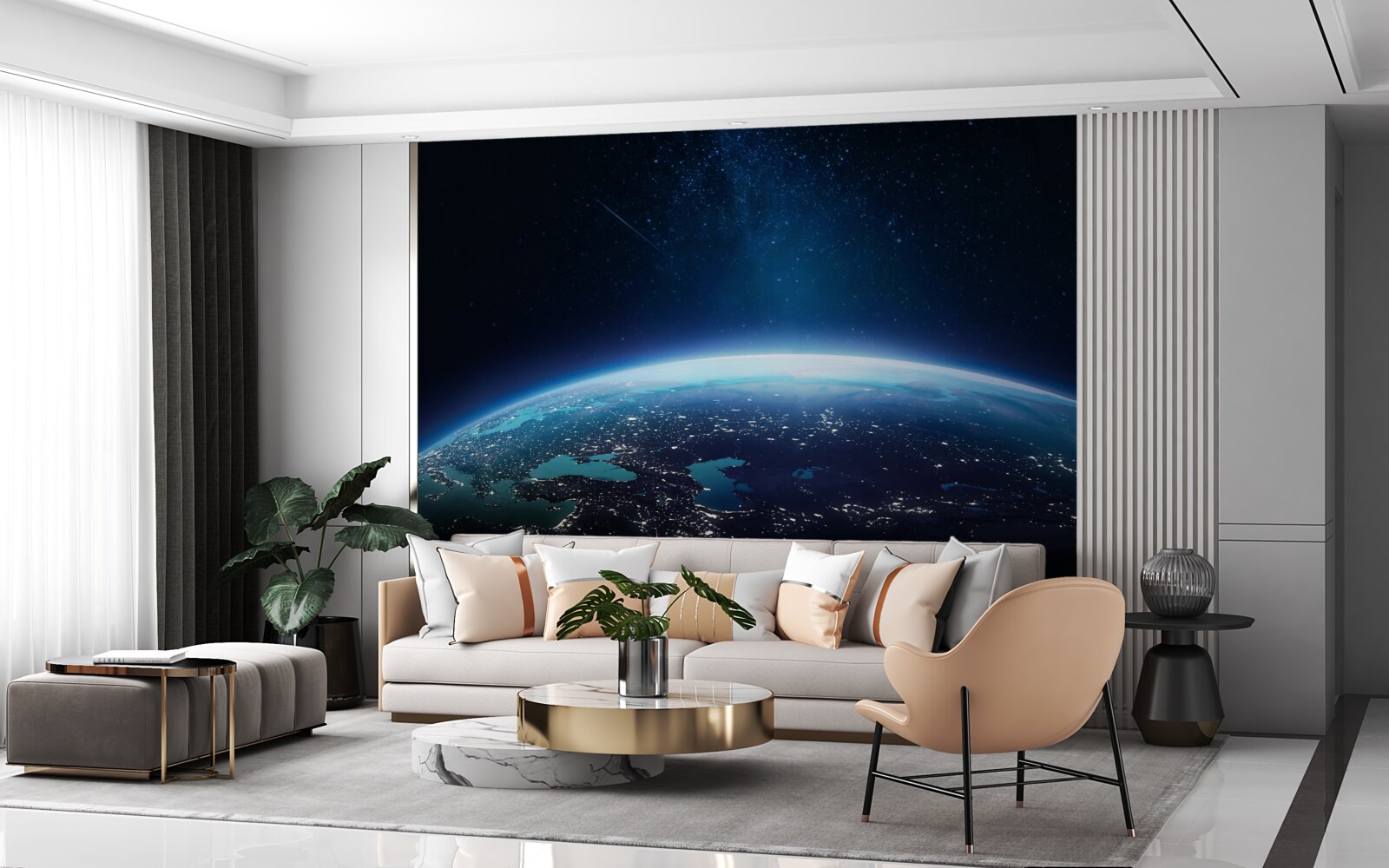 Fototapeta nocna powierzchnia ziemi