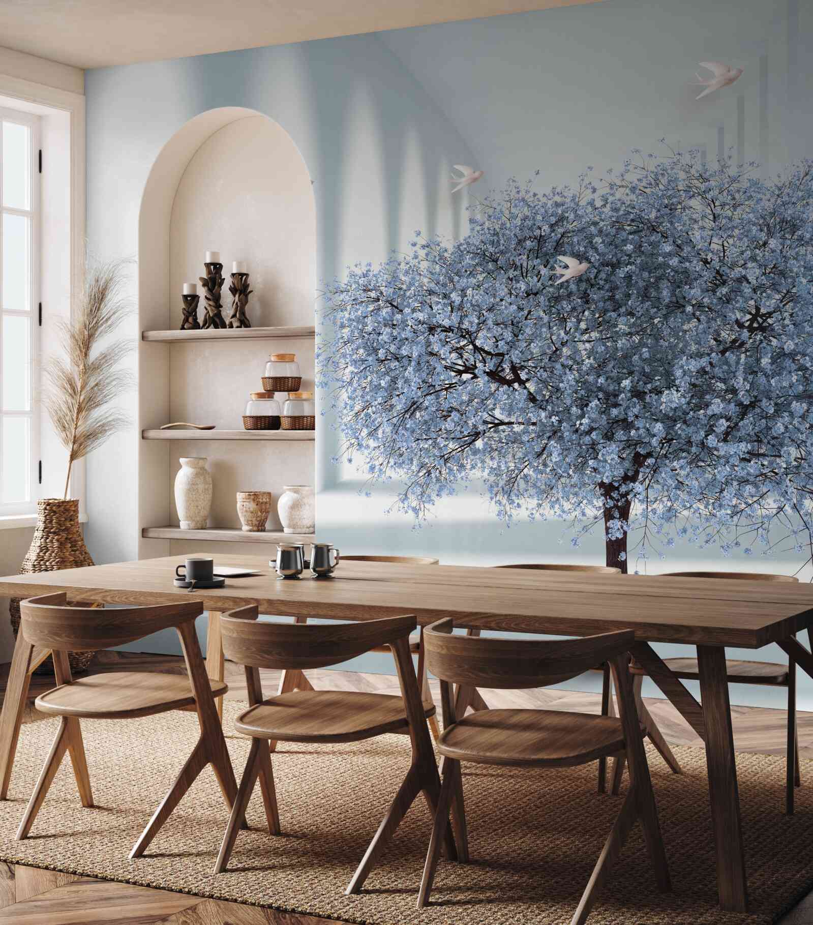 Fototapeta drzewo w kwitnącym tunelu