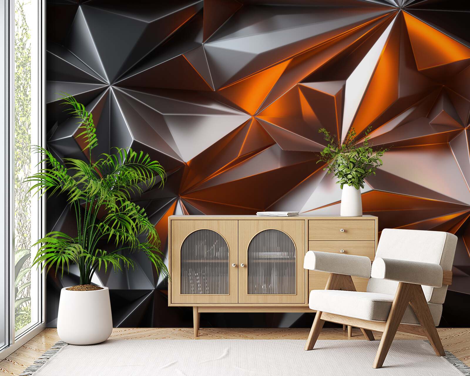 Fototapeta geometria yantry na ciemnym tle