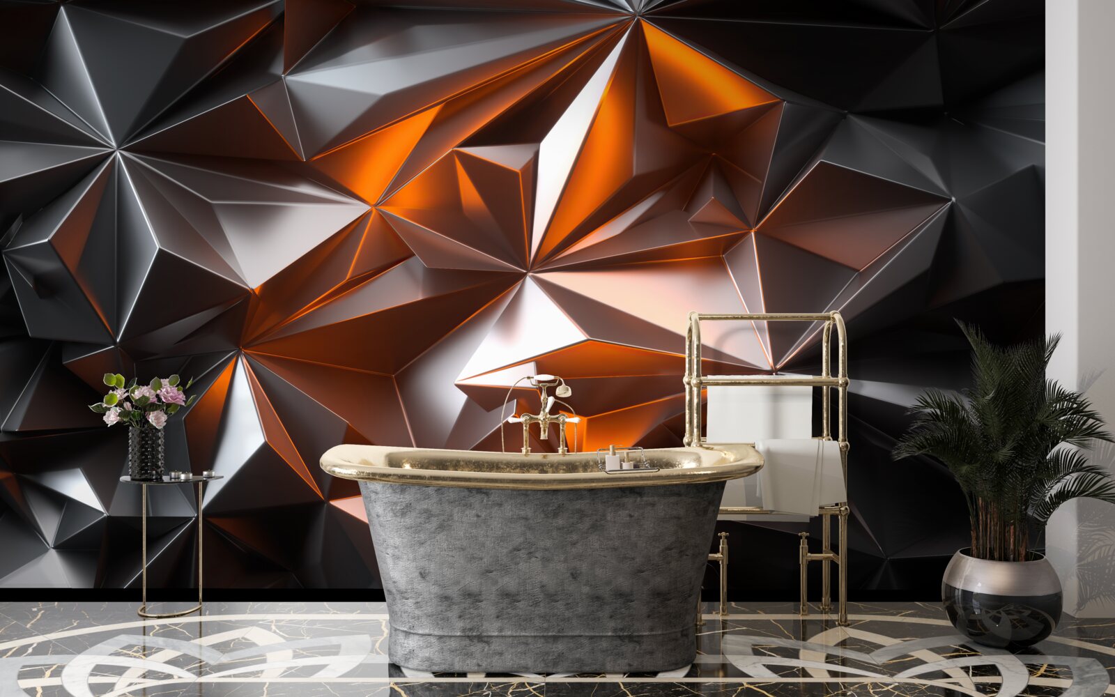 Fototapeta geometria yantry na ciemnym tle