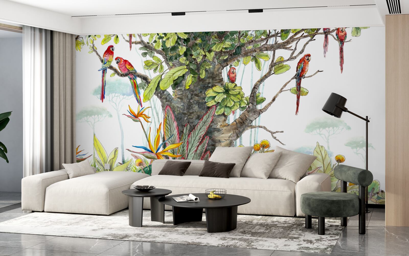 Fototapeta starożytne drzewo wśród zieleni