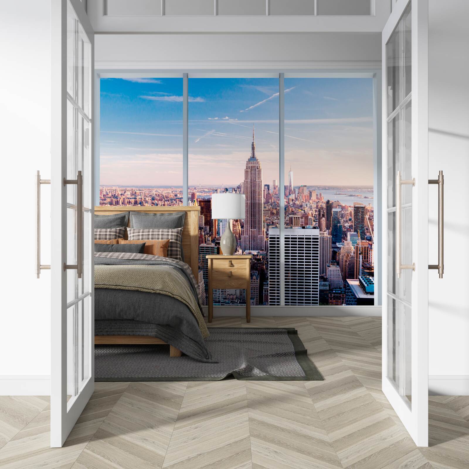 Fototapeta widok na metropolię z okna