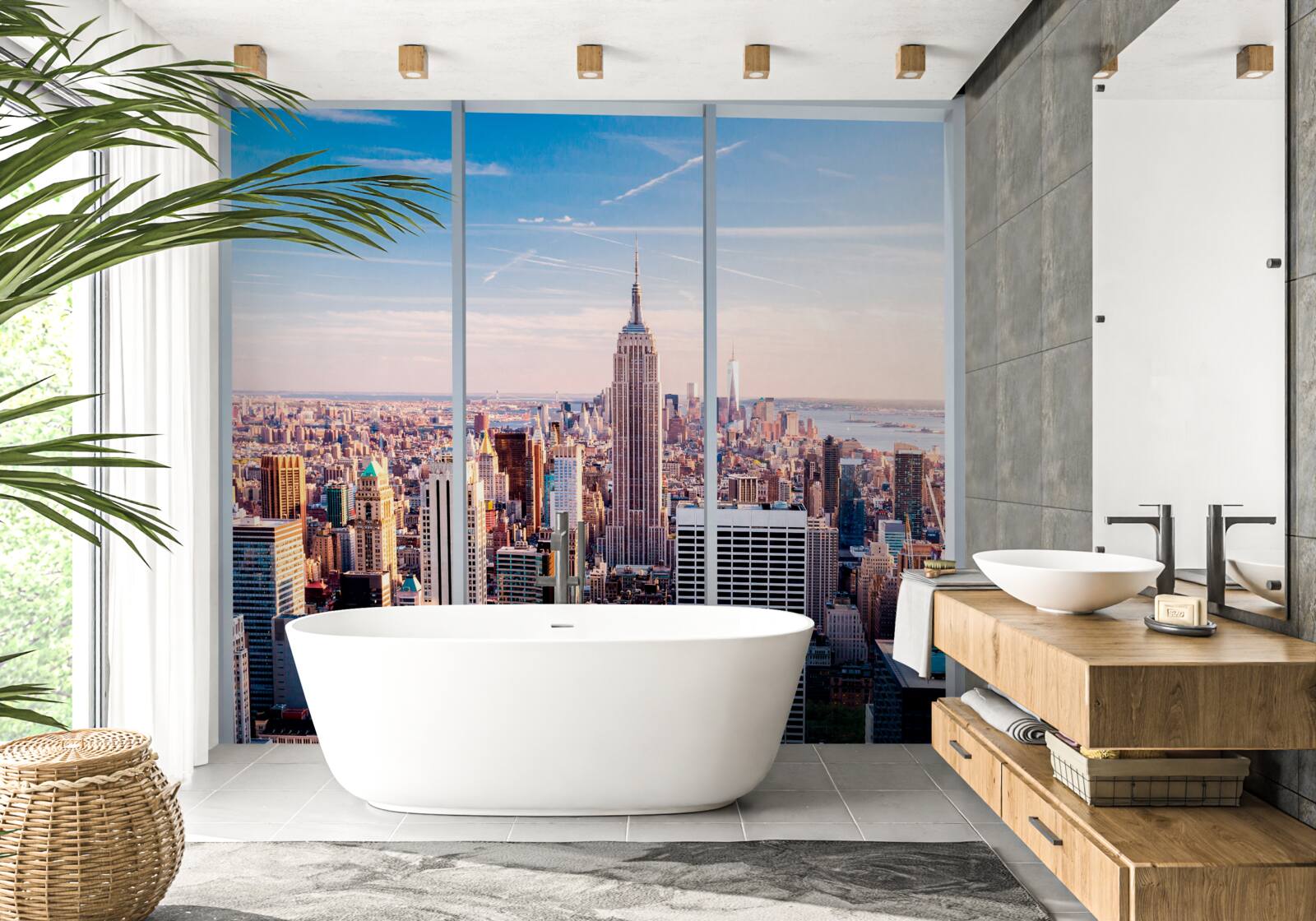 Fototapeta widok na metropolię z okna